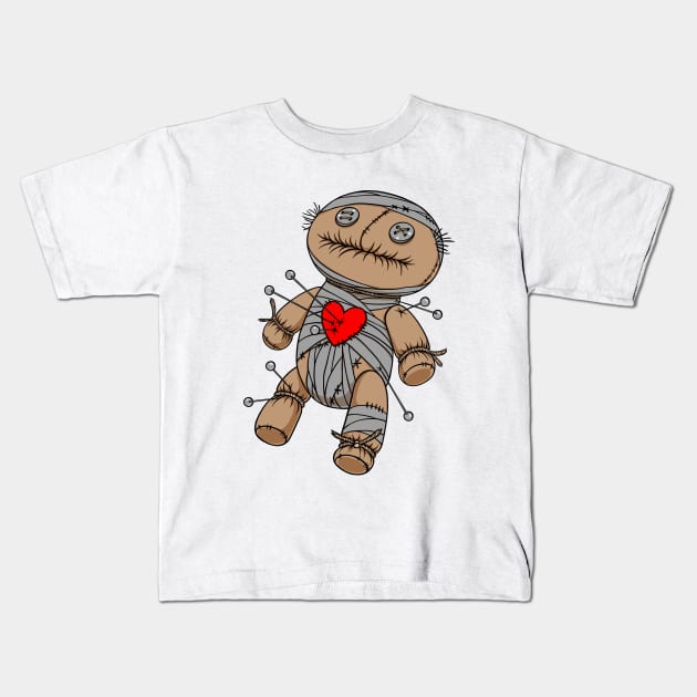 Voodoo Doll Kids T-Shirt by OccultOmaStore